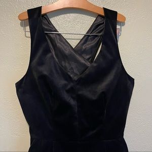 JACK WILLS black velvet skater mini dress